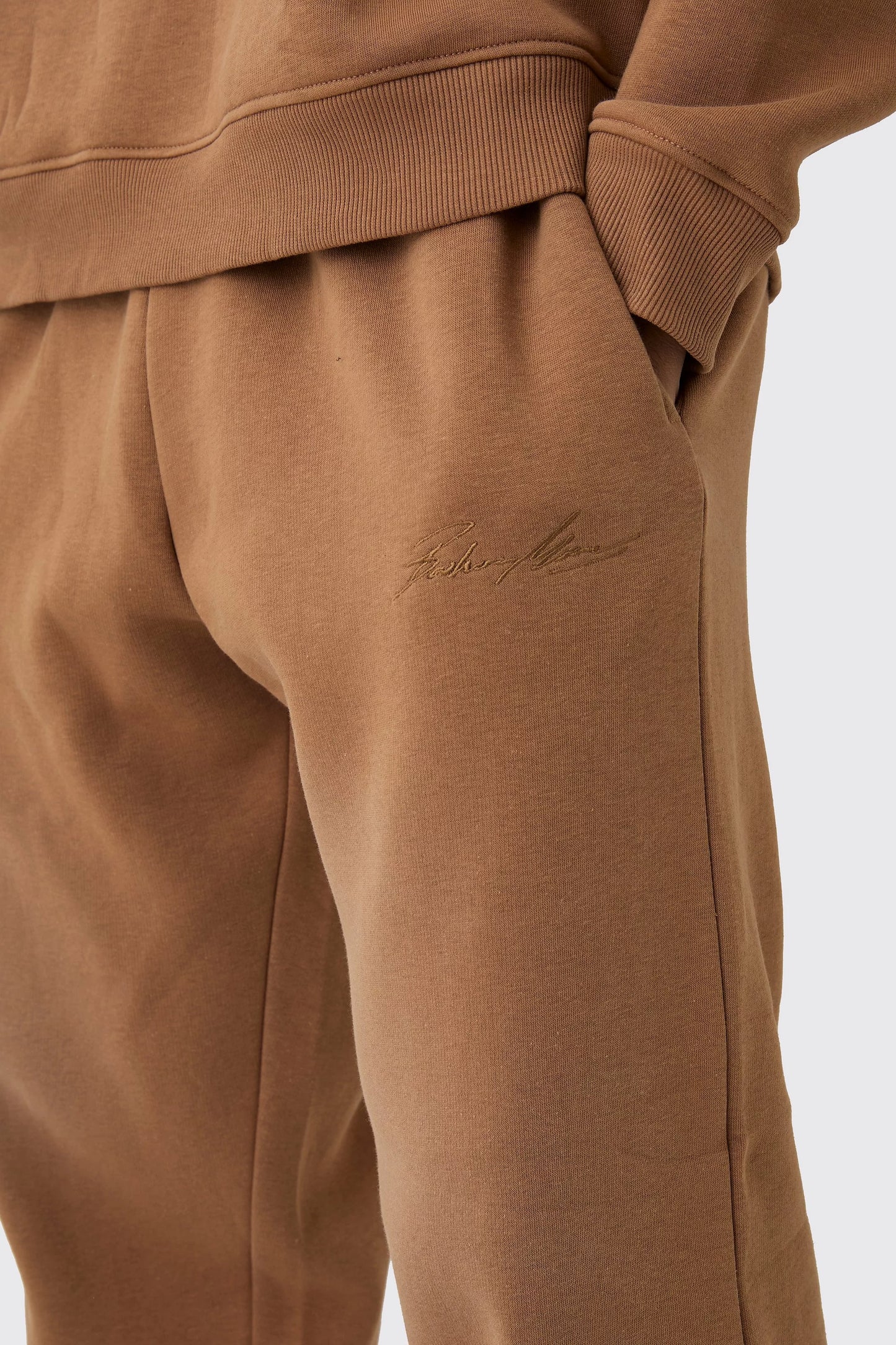 BHM Co-Ord Brown Boxy Sweatshirt&Trouser Set